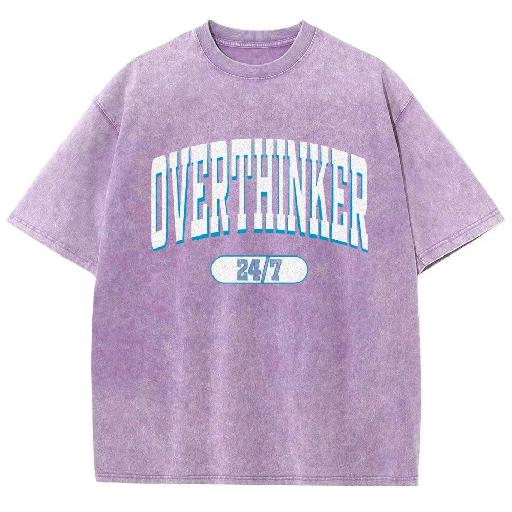 Overthinker All the time Vintage Distressed T-shirt