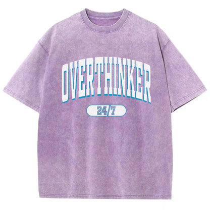Overthinker All the time Vintage Distressed T-shirt