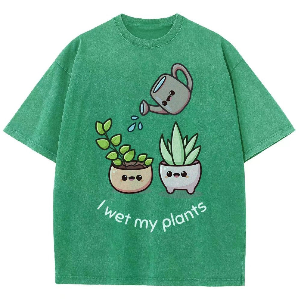 Wet My Plants Vintage Distressed T-shirt