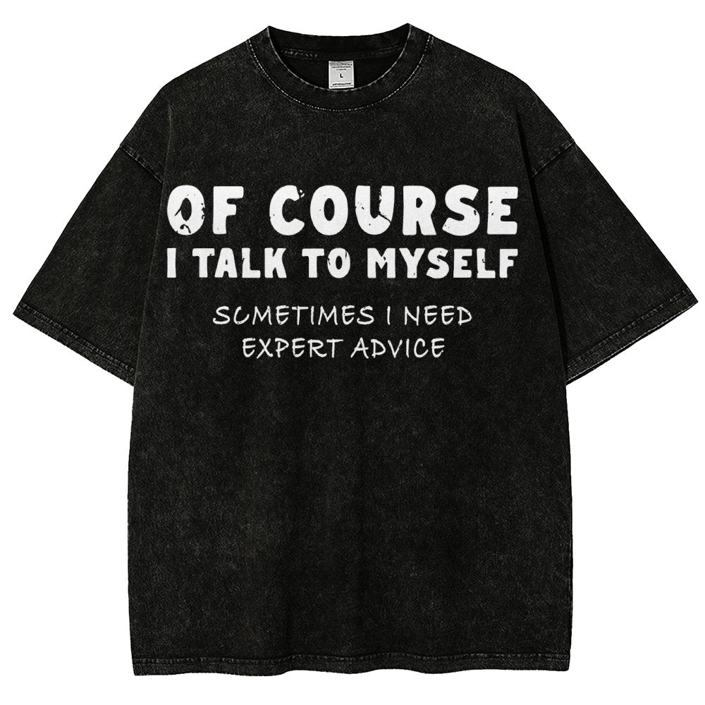 Talk To Myself Vintage Distressed T-shirt