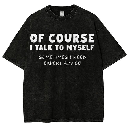 Talk To Myself Vintage Distressed T-shirt