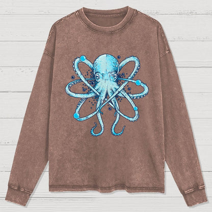 Atomic Octopus Washed Long Sleeve Tee