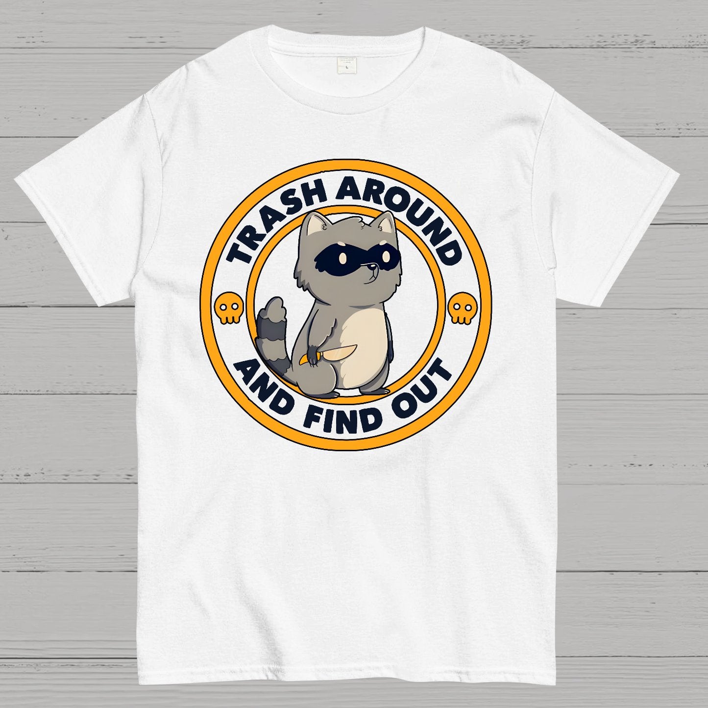 Trash Around Raccoon Geek T-Shirt