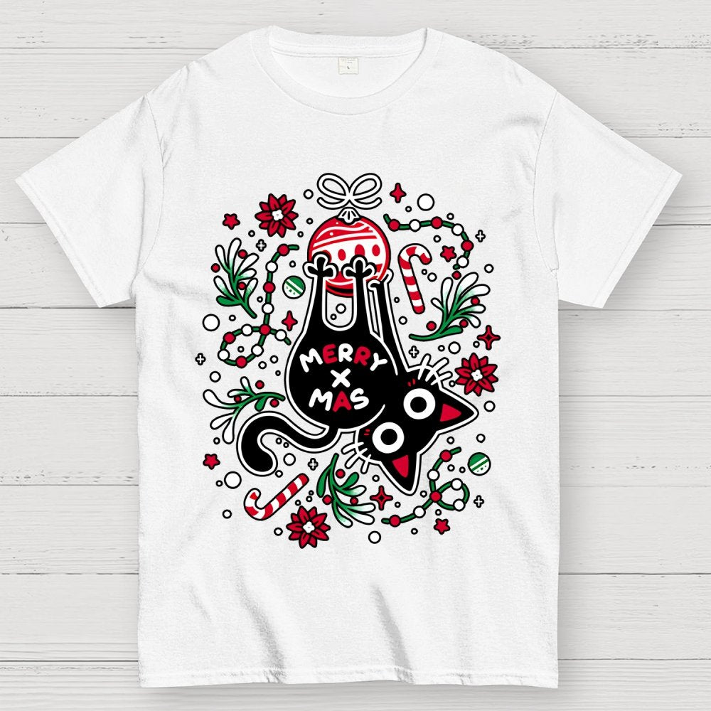 Christmas Cat Butt Geek T-Shirt