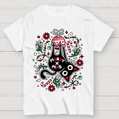 Christmas Cat Butt Geek T-Shirt