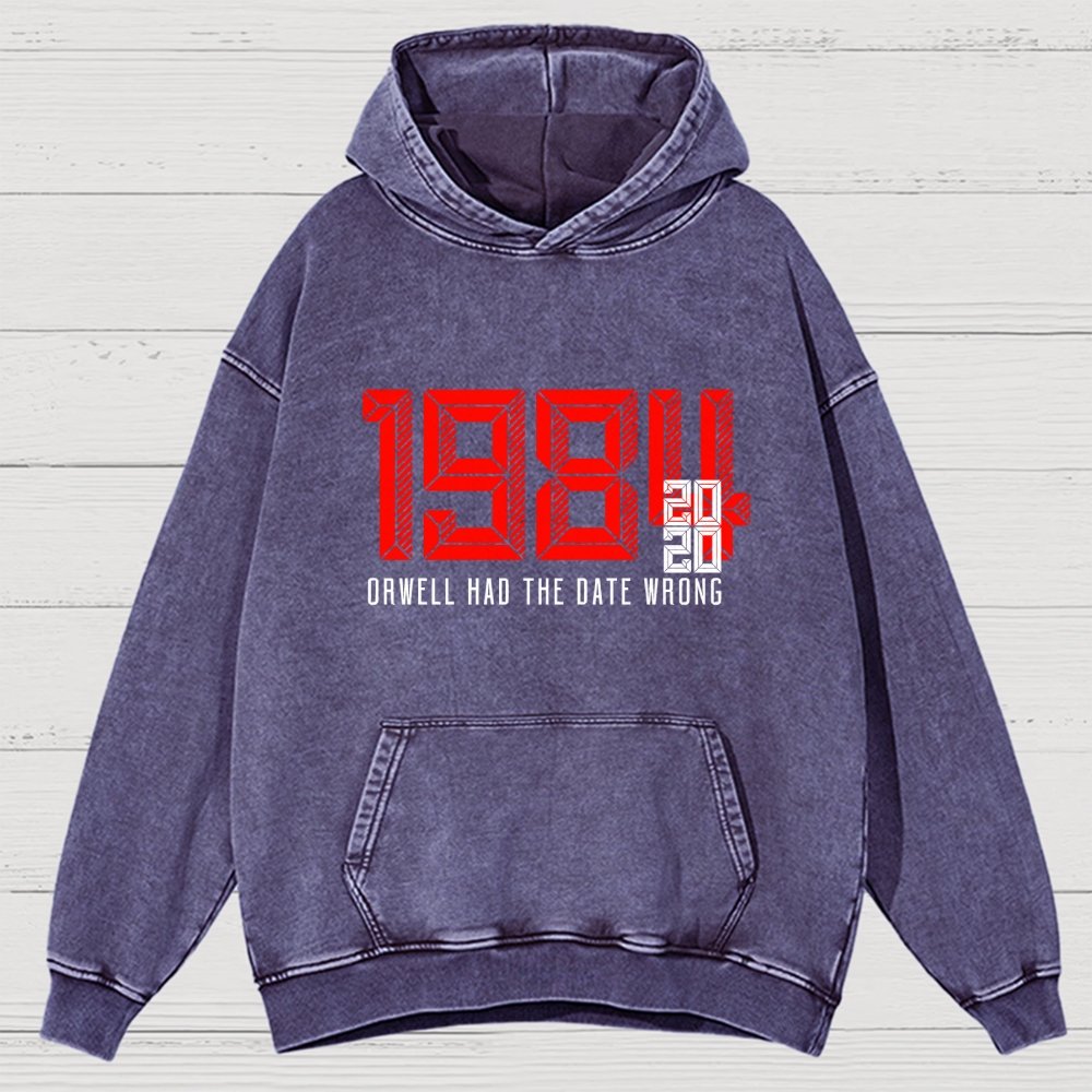 Orwell Got It Wrong Vintage Distressed Hoodie