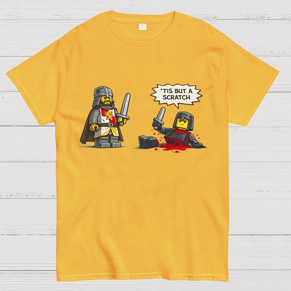 Tis But a Scratch  Fantasy Warrior Parody  Dark Humor Geek T-Shirt