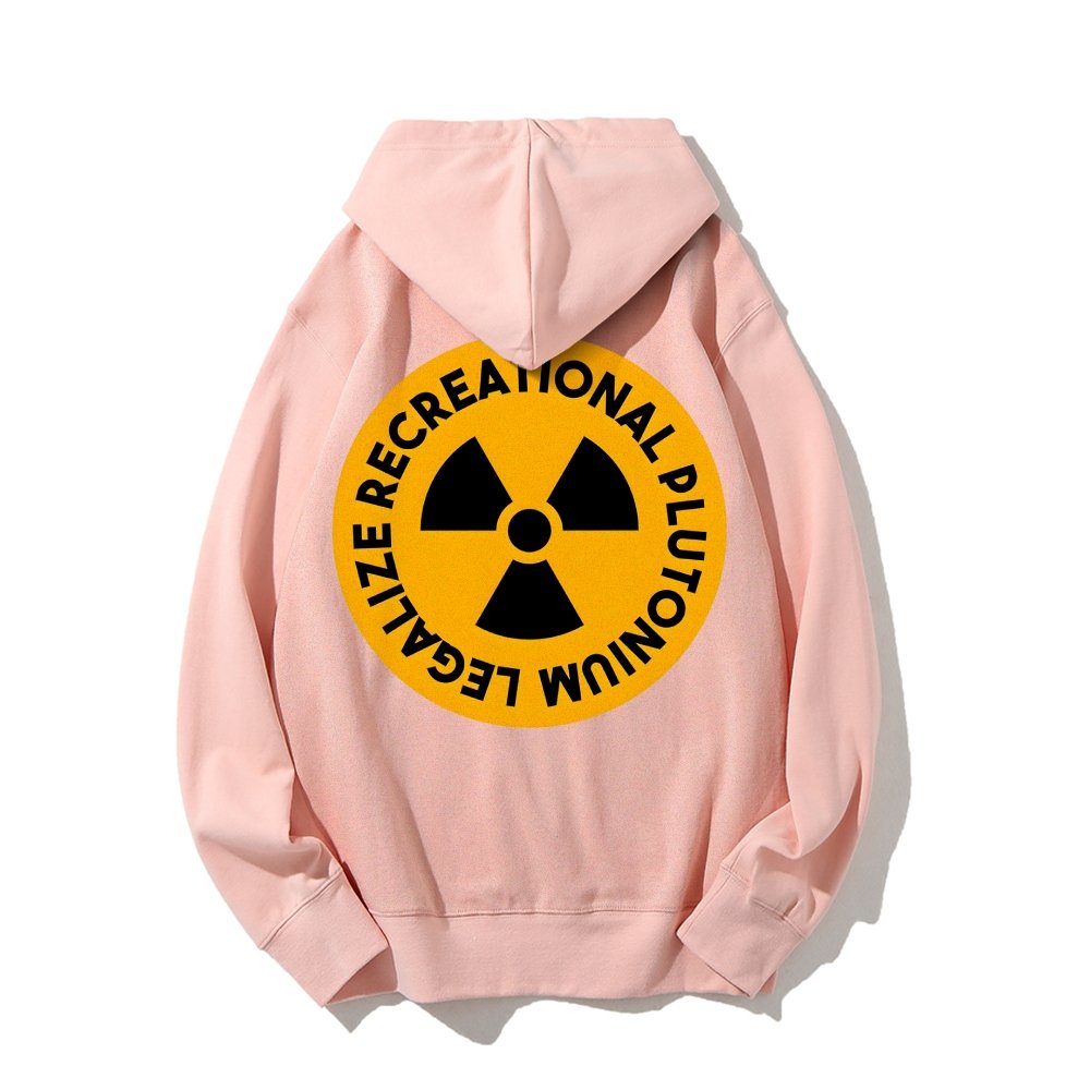 Legalize Recreational Plutonium Printed Back Unisex Cotton Hoodie