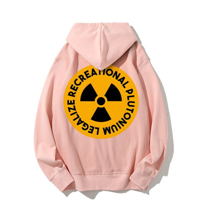 Legalize Recreational Plutonium Printed Back Unisex Cotton Hoodie