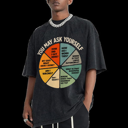 You-May-Ask-Yourself Vintage Distressed T-shirt