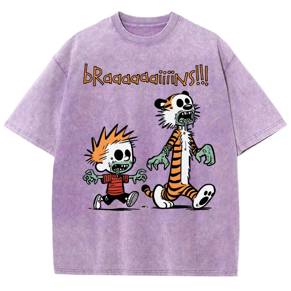 Braaaaaaiiiins!!! Vintage Distressed T-shirt