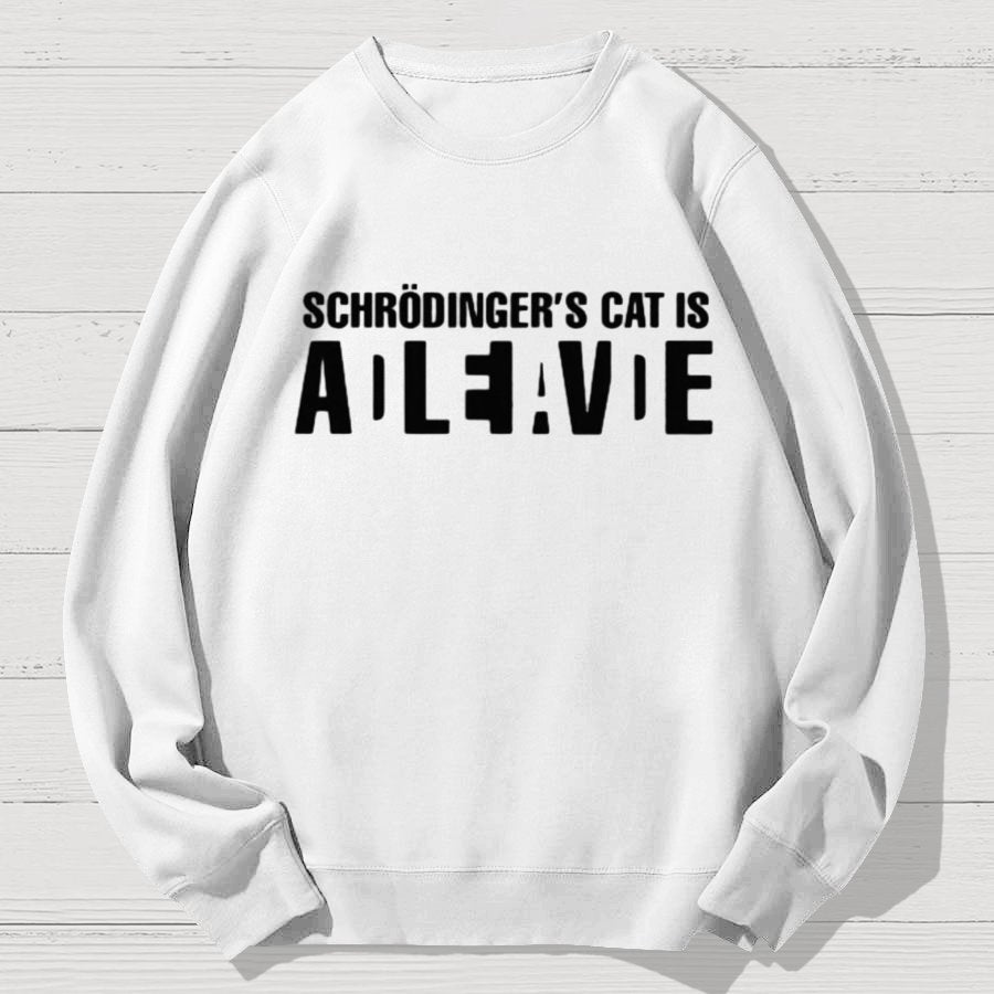 Schrödinger's Cat Adleiavde Geek Cotton Sweatshirt