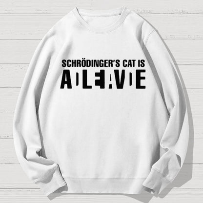 Schrödinger's Cat Adleiavde Geek Cotton Sweatshirt