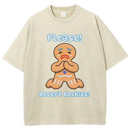 Please! Accept Cookies! Vintage Distressed T-shirt