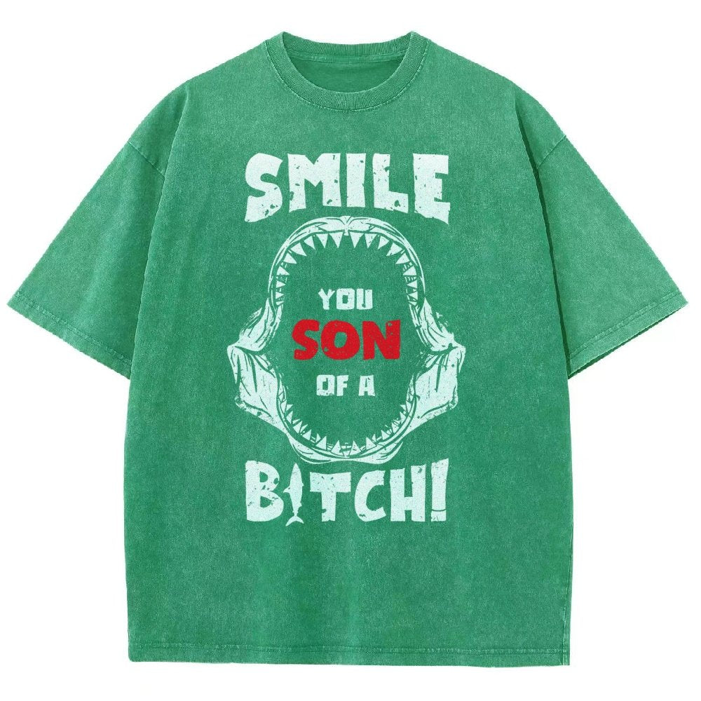 Smile You Son of a... Vintage Distressed T-shirt