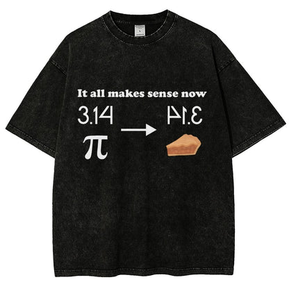 It All Makes Sense Now Pi Vintage Distressed T-shirt