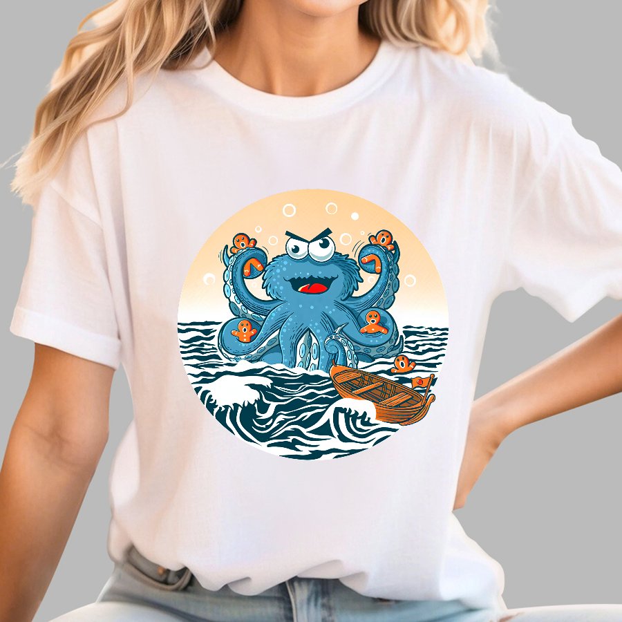 Cookie Kraken Attack Geek T-Shirt