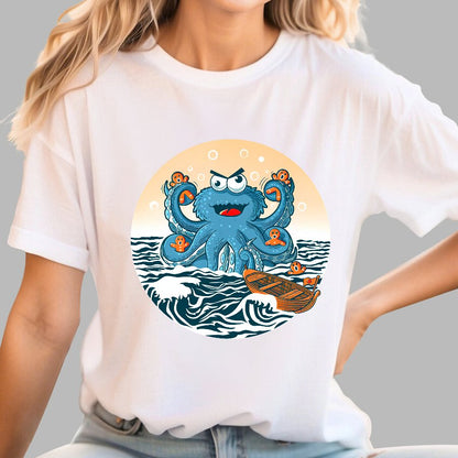 Cookie Kraken Attack Geek T-Shirt