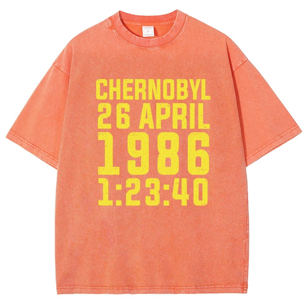 Chernobyl Nuclear Disaster Date And Time Vintage Distressed T-shirt