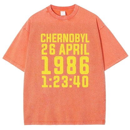 Chernobyl Nuclear Disaster Date And Time Vintage Distressed T-shirt