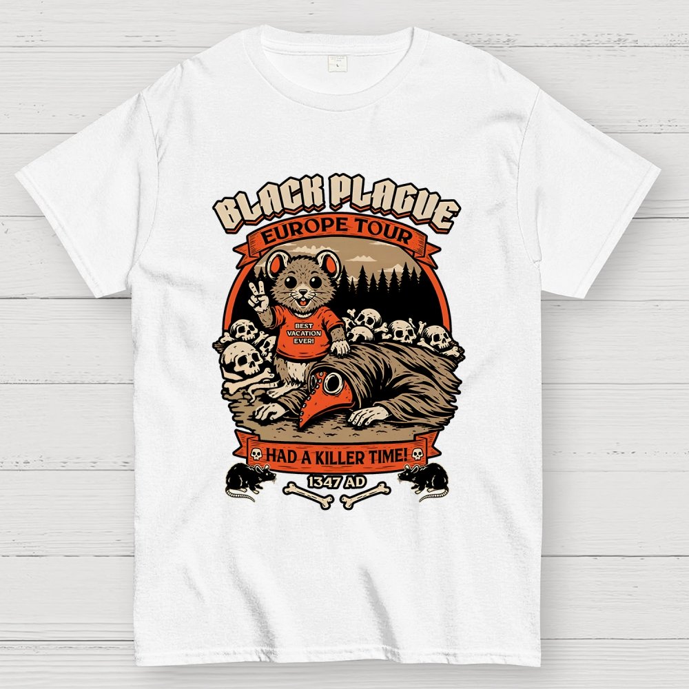 Black Plague Vacation Rat Geek T-Shirt