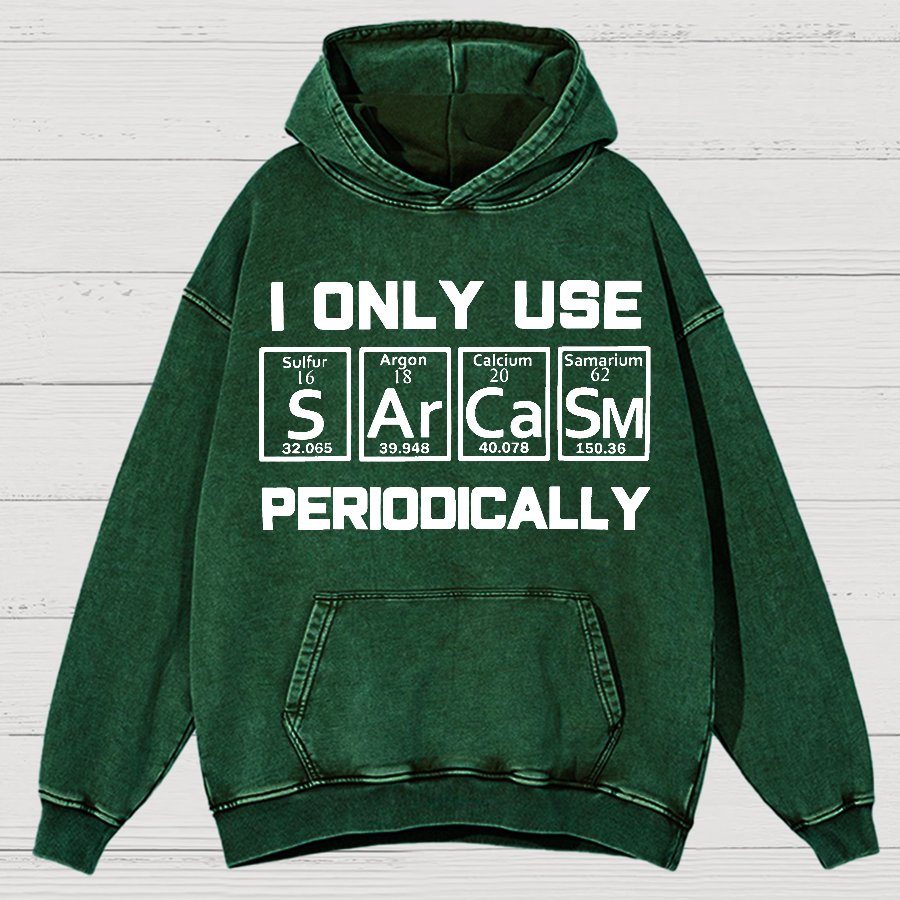 Sarcasm Periodic Table Element Shirt Weird Science Joke Vintage Distressed Hoodie