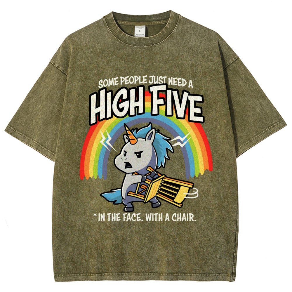 Some People Just Need A High Five Vintage Distressed T-shirt