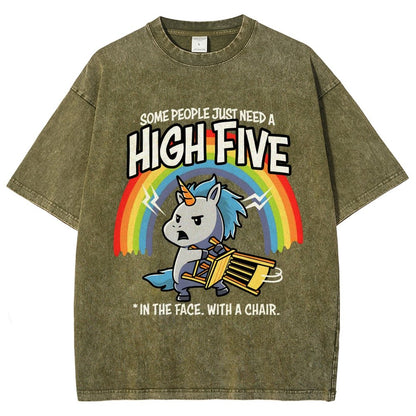 Some People Just Need A High Five Vintage Distressed T-shirt