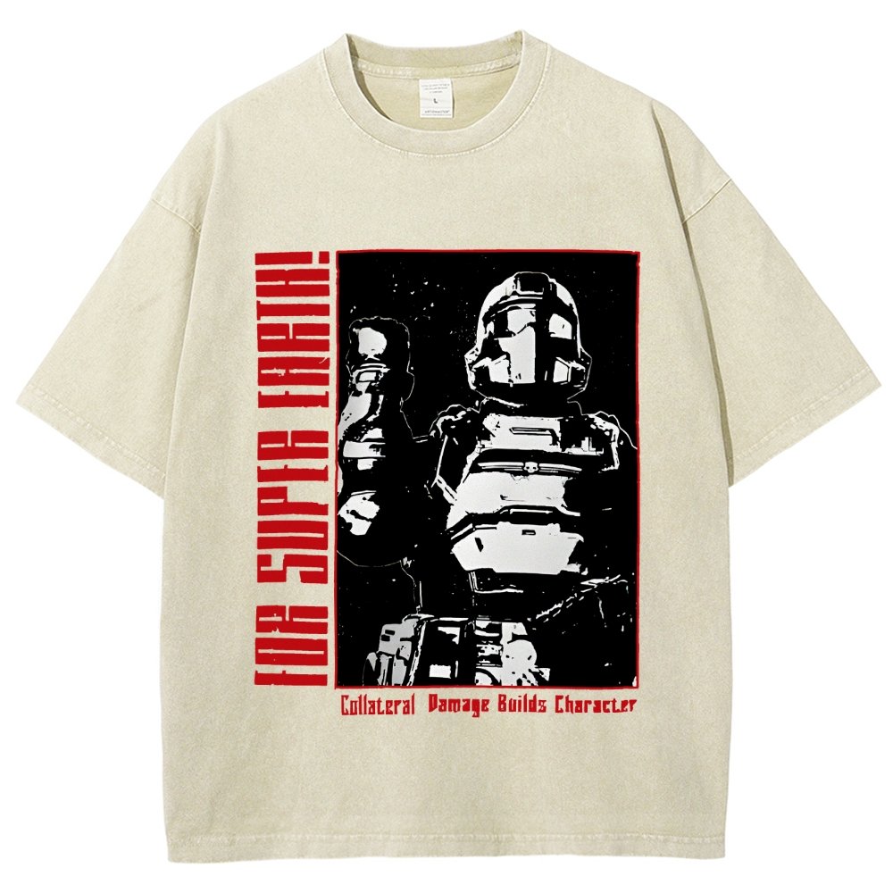 Tactical Star Soldier Vintage Distressed T-shirt
