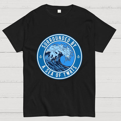 Surrounded by a sea of twats Unisex Geek T-Shirt