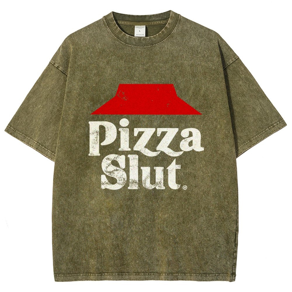 Pizza Slut Vintage Distressed T-shirt