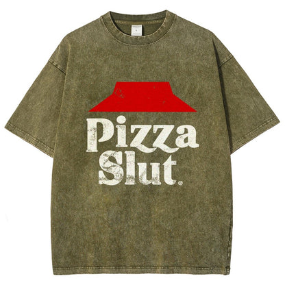 Pizza Slut Vintage Distressed T-shirt
