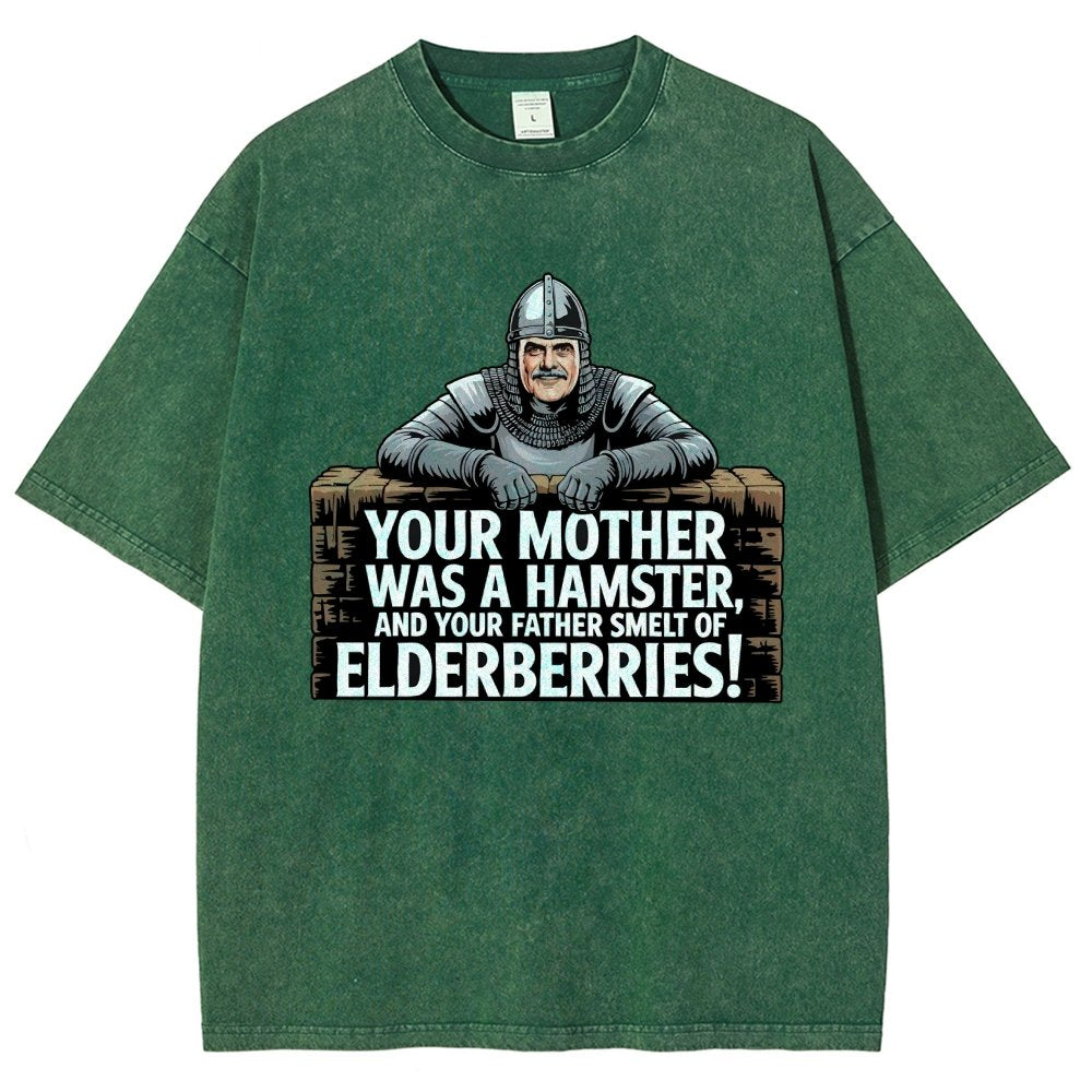 Your Mother Was A Hamster And Your Father Smelt Of Elderberries Vintage Distressed T-shirt