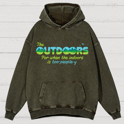 Because The Indoors Is Too People-Y Vintage Distressed Hoodie