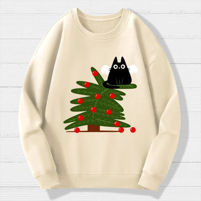 Angel Kitty Geek Cotton Sweatshirt