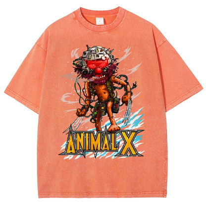 ANIMAL X  Unisex Fit Washed T-Shirt