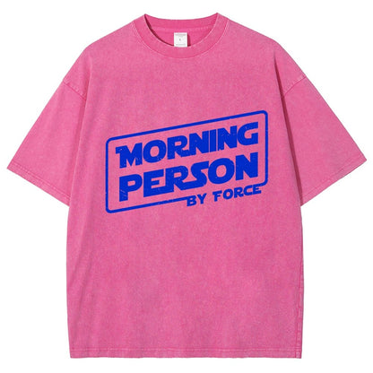 Morning Person By Force Vintage Distressed T-shirt
