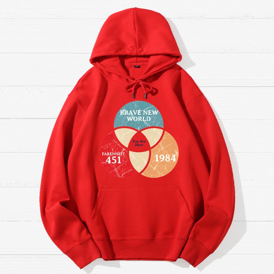 You Are Here Geek Cotton Hoodie