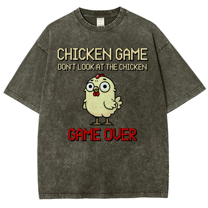 Chicken-game Vintage Distressed T-shirt