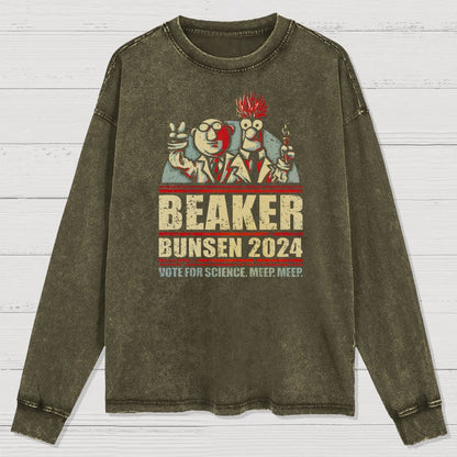 Vote For Science Washed Long Sleeve Tee