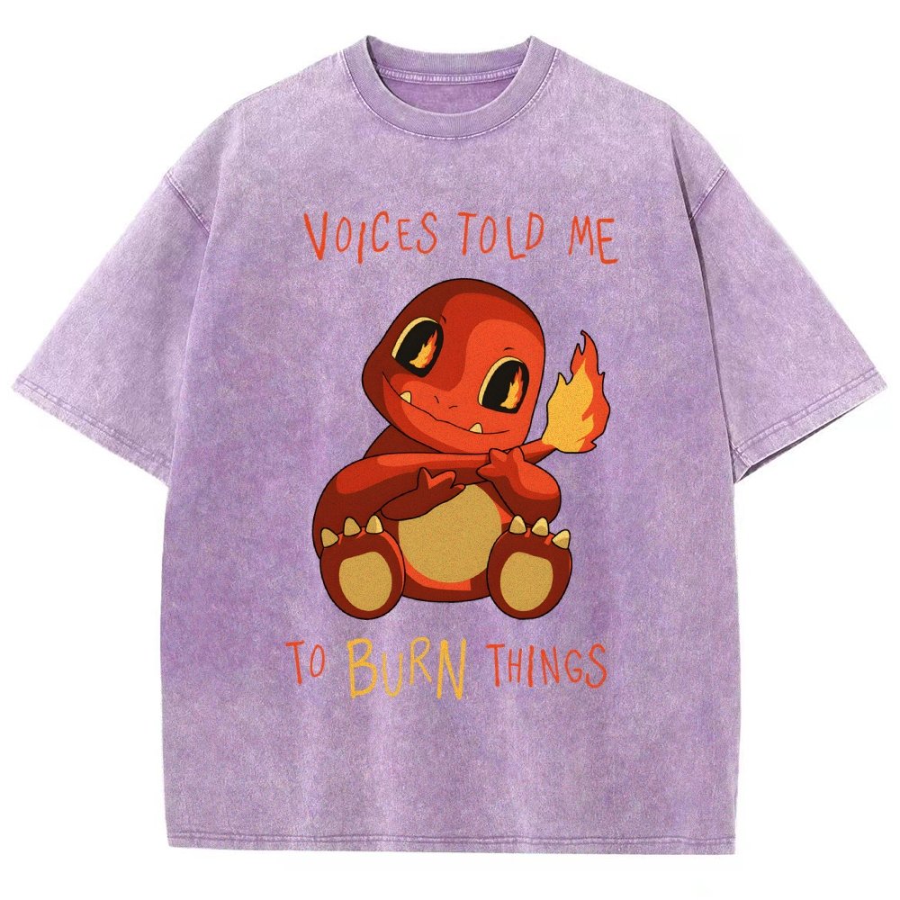 Game Voices Told me to Burn Things Vintage Distressed T-shirt