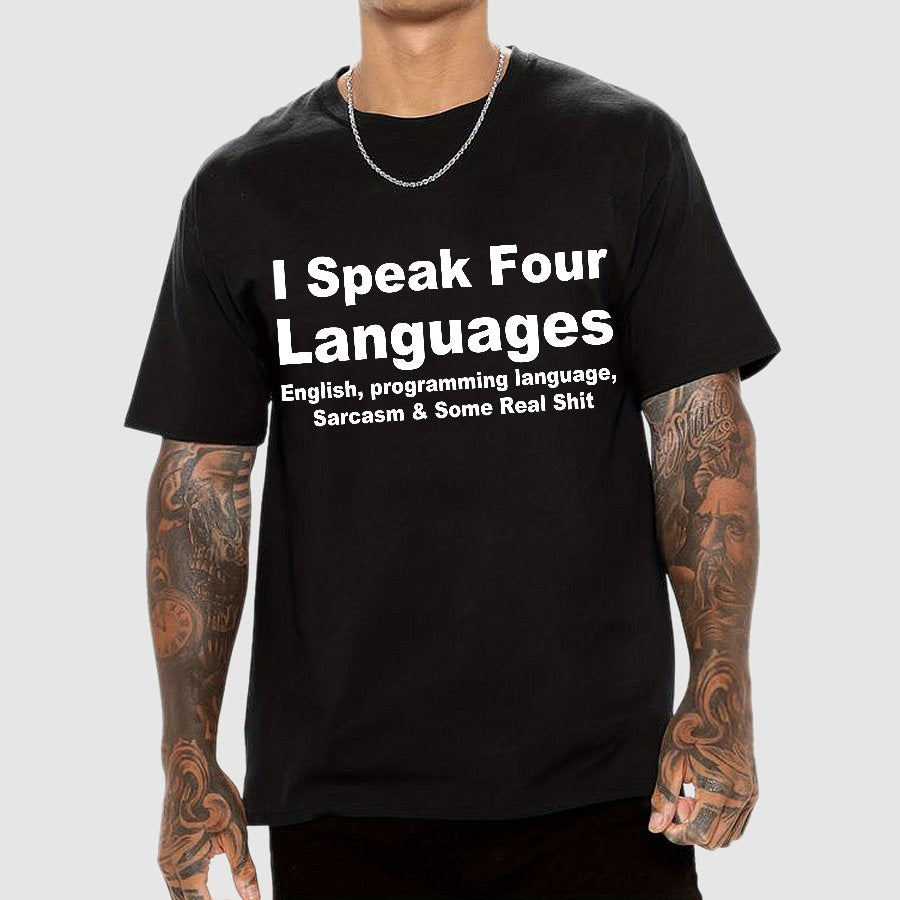 Speak Four Languages Geek T-Shirt