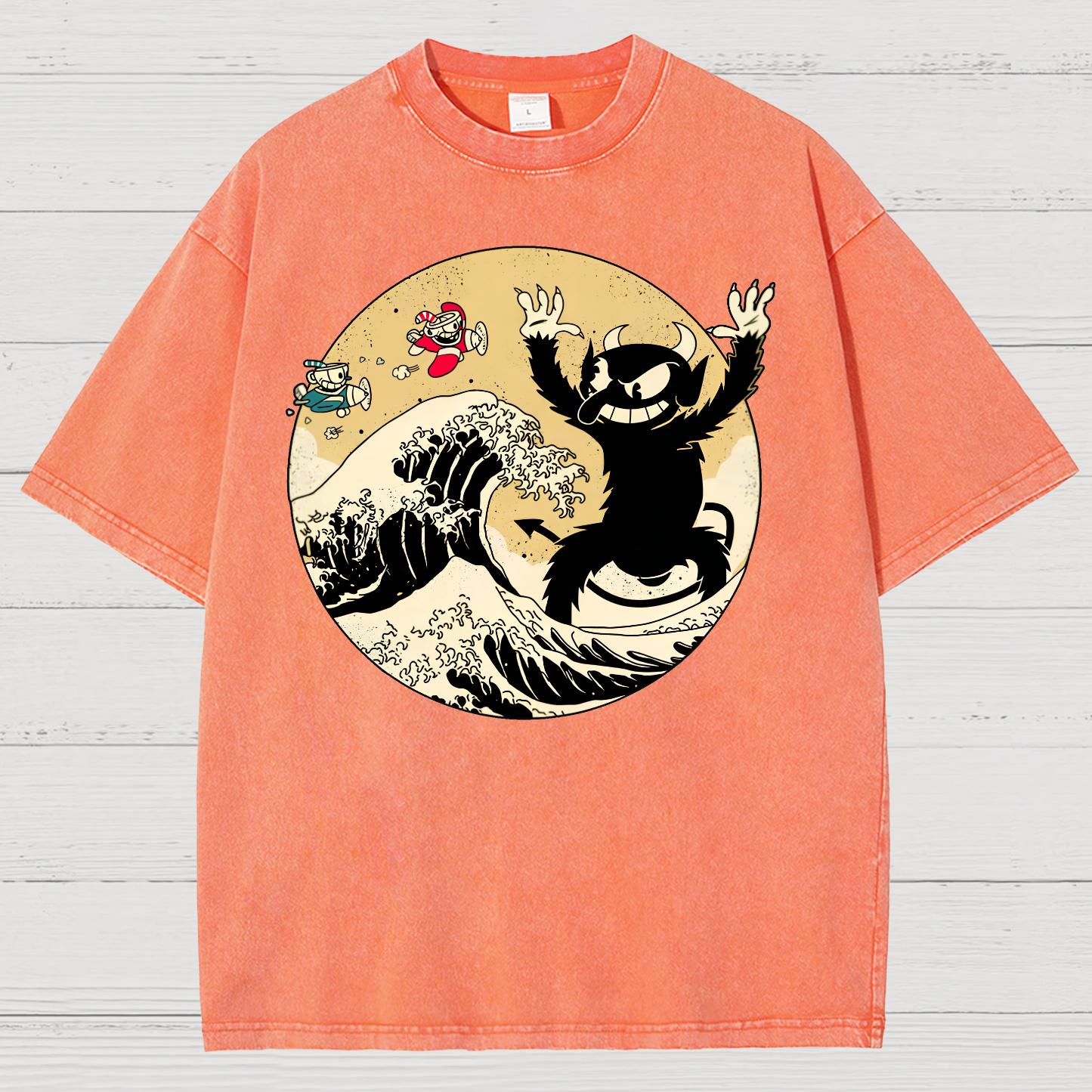 The Great Retro Game Battle Vintage Distressed T-shirt