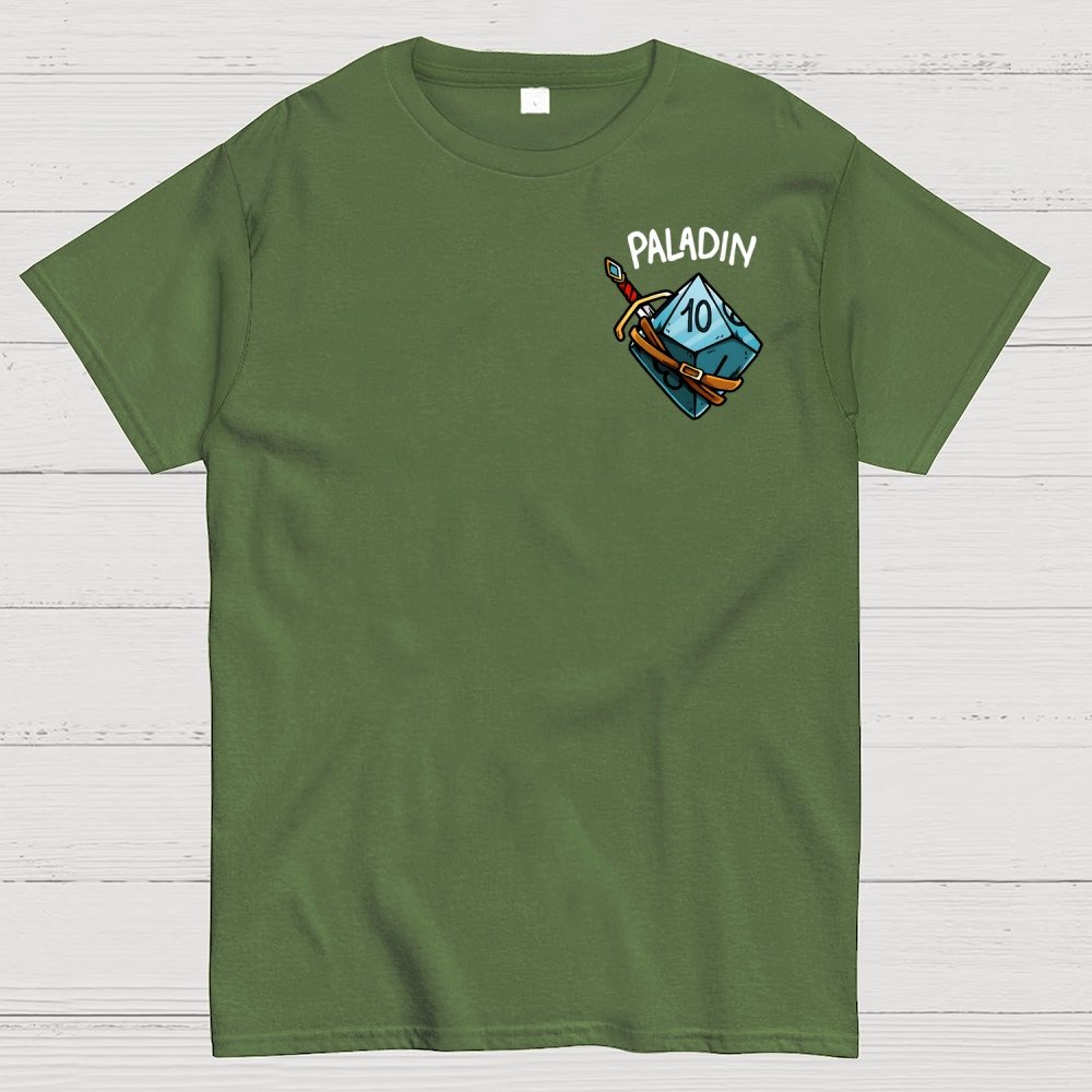 Paladin Dice Front And Back Printing Geek T-Shirt
