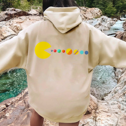 Mister Universe Printed Back Unisex Cotton Hoodie