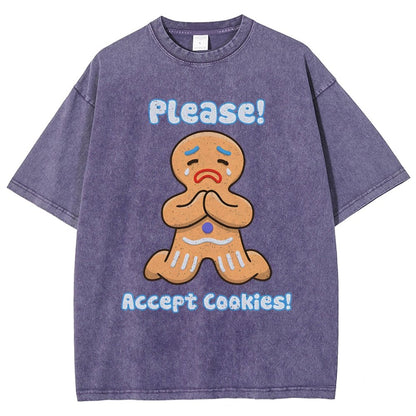 Please! Accept Cookies! Vintage Distressed T-shirt