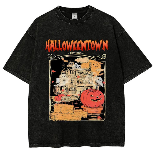 Spookyville University Est 1998. Halloween Vintage Distressed T-shirt