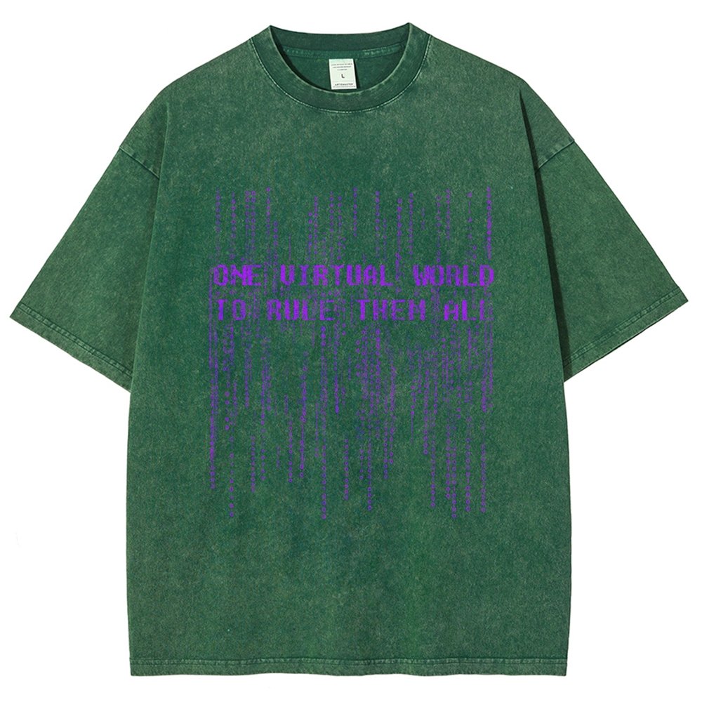 One Virtual Realm to Rule Them All Vintage Distressed T-shirt