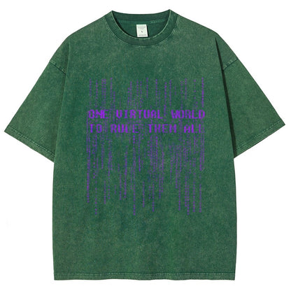 One Virtual Realm to Rule Them All Vintage Distressed T-shirt