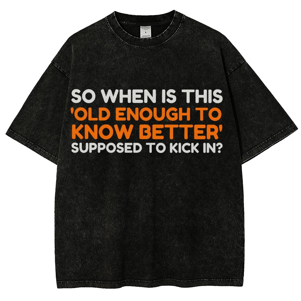 Old Enough To Know Better Vintage Distressed T-shirt